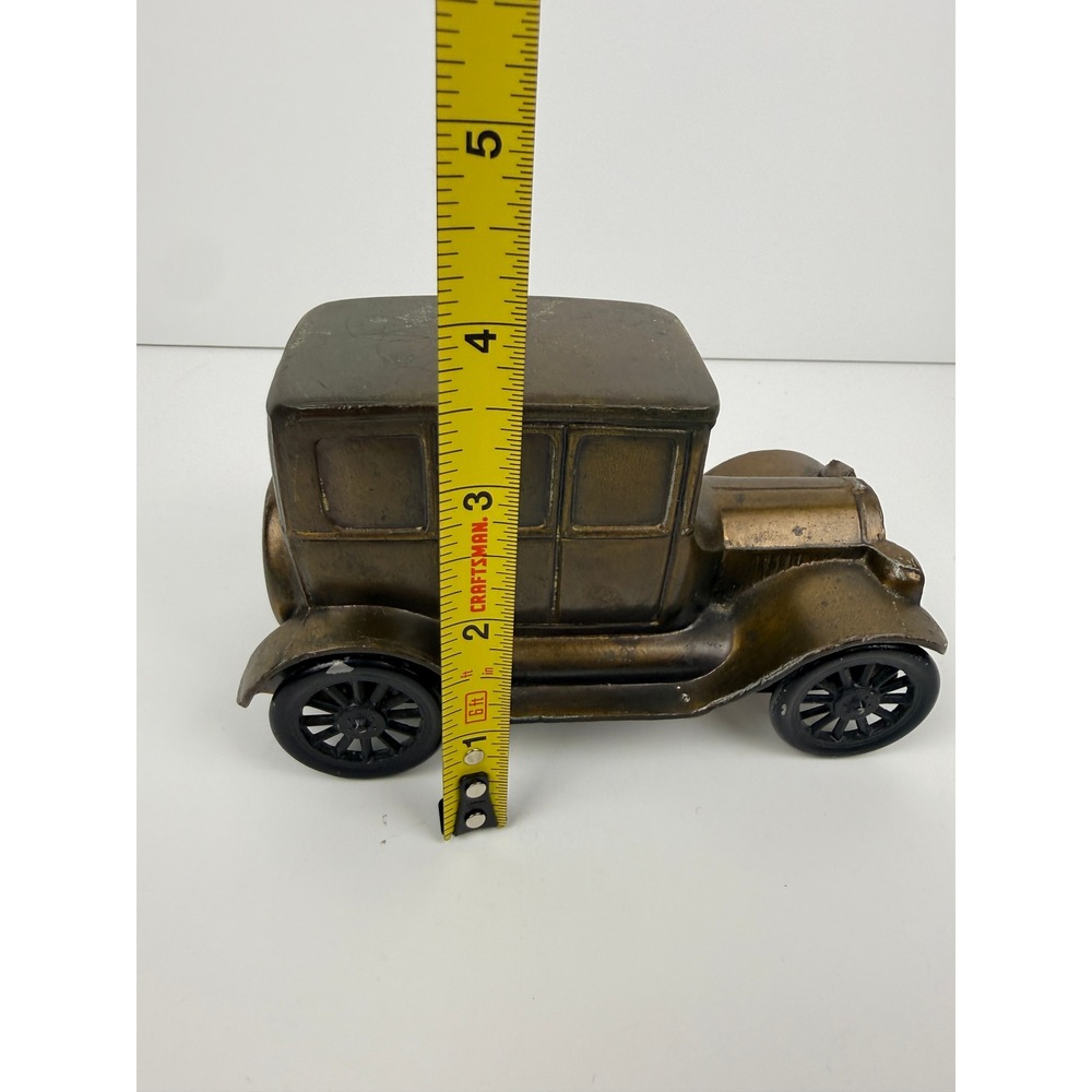 Vintage 1926 Ford Model T Sedan Metal Coin Bank Bronze Tone Collectible Car -BQ - Picture 9 of 9